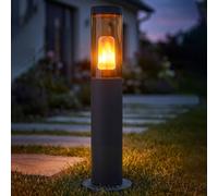 Globo Luce LED Da Esterno Standleuchte Feuer-Effekt Antracite 45 cm