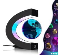 Globo magnetico fluttuante con luci a LED multicolori, gadget C Frame Globus per ufficio, casa, libreria, scrivania, fantastico regalo per uomini, donne, papà, mariti (globo 8,5 cm)
