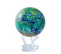 Globo MOVA Arte e Collezionabili Iris di Van Gogh 4.5" con Base, Globo Rotante Alimentato a Energia Solare, Regalo Unico e Decorazione per Casa o Scrivania per Uomini, Donne, Bambini.