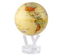 Globo MOVA MappaPolitische Karte Gelb del Mondo 8.5" con Base, Globo Rotante Alimentato a Energia Solare, Regalo Unico e Decorazione per Casa o Scrivania per Uomini, Donne, Bambini.