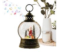 Globo musicale natalizio con neve, decorazione stagionale USB e batteria, trasparente, per feste, riunioni, camera da , soggiorno, famiglia, interni, esterni, vacanze, posto di lavoro