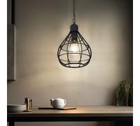 Globo Pendelleuchte 1 luce E27 Industriale Nera, 25 cm, 120 cm, IP20 [EEK: Non valutato]