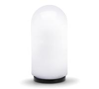 Globo per giardino, Lampione per Esterno 15x28cm, Attacco E27, Compatibile LED, Impermeabile IP44, Sfera per Giardino, parchi, condomini, terrazzi. Bianco