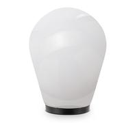 Globo per giardino, Lampione per Esterno 21,5 x 92,5 cm, Attacco E27, Compatibile LED, Impermeabile IP44, Sfera per Giardino, parchi, condomini, terrazzi. Bianco opaco
