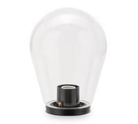 Globo per giardino, Lampione per Esterno 21,5 x 92,5 cm, Attacco E27, Compatibile LED, Impermeabile IP44, Sfera per Giardino, parchi, condomini, terrazzi. Trasparente