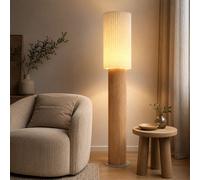 Globo Piantana In Legno Lampada Da Terra Camera Da Letto LED 1 Luce 140,3 Cm