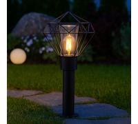 Globo Piantana Lampada Da Esterno IP44 E27 Terrassenlampe Acciaio Nera 50 cm [EEK: Non valutato]