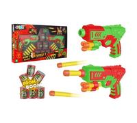 Globo Pistola blaster W’TOY 2 pz Soft Shot Target con 12 colpi e bersagli