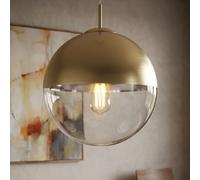 Globo Plafoniera a Sospensione Gold 1 Luce Vetro Trasparente Ø33 cm 120 cm [EEK: Nicht bewertet]