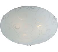 Globo PLAFONIERA BIKE VETRO ARABESCATO 3 x E27 MAX 60W DIMENSIONI Ø 40 cm SPESSORE 9 cm