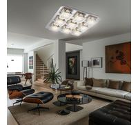 Globo Plafoniera Cristalli Cromato Squadrata LED L 40 cm [EEK: Non valutato]