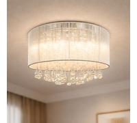 Globo Plafoniera Deckenlampe Cristalli In Vetro Seta LED 40 cm