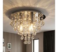 Globo Plafoniera Deckenlampe Cristallo LED 38 cm Argento 230 V 350 lm