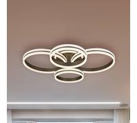 Globo Plafoniera LED Grouni, lunghezza 85 cm, colore titanio, CCT Globo