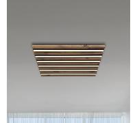 Globo Plafoniera LED Hayden, lunghezza 45 cm, nero/legno scuro Globo