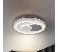 Globo Plafoniera LED Ruiz I, bianco/argento, Ø 48 cm, CCT Globo