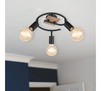 Globo Plafoniera Martha con legno, spirale 3 luci 54008-3H