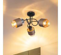 Globo Plafoniera Milley, ambra/bronzo, vetro, Ø 43 cm, a 3 luci, E27 Globo