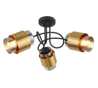 Globo - Plafoniera Milley nera con 3 luci, 15560-3D