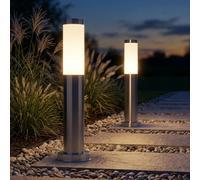 Globo Sockelleuchte Stehlampe Da Giardino in Acciaio LED E27, 45 cm, 2er Set