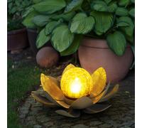 Globo Solarlampe Da Esterno Giardino, Lampada Balcone LED, Vetro Crackle, IP44