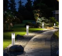Globo Solarlampe da Giardino LED con Picchetto Terreno Set da 4 IP44 Acciaio