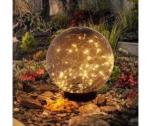 Globo Solarleuchte Da Esterno Con Picchetto A Terra Lampadina A Sfera Nera LED