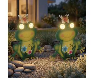 Globo Solarleuchte Esterna a Figura a Rospo LED, H 21,5 cm, Set da 2 [EEK: Non valutato]