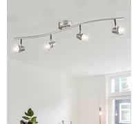 Globo Spotleiste Deckenleuchte LED Deckenlampe 4 Licht Chrom Metall 70 cm
