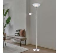 Globo Stehlampe Lusso Vetro Flexo Lampada Da Lettura Biblioteca 2 luci Argento [EEK: Non valutato]