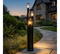 Globo Stehlampe Standleuchte Da Esterno Hofleuchte 3 Luci Nero Rame 170 cm [EEK: Nicht bewertet]