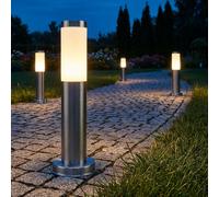 Globo Stehleuchte Da Esterno LED 4x, In Acciaio Inox, IP44, E27 230V