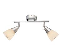 Globo TADEUS 54919-2 - Faretto a 2 luci, per sala da pranzo, sala da pranzo, in vetro cromato