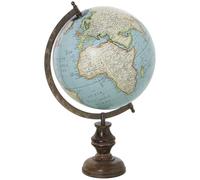 GLOBO TERRÁQUEO ø25CM AZUL METAL/MADERA SOBREMESA_°25X43CM BASE:°11,5CM