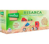 Globo Toys Globo - 37103 Legnoland Camion in Legno con trasportatore e 3 Auto
