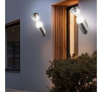 Globo Wandleuchte LED da Esterno IP44 2er Set Fackellampe Argento 11W 750lm