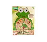 Globo, Wooden Frog Clock 27 x 34 x 0,8 cm (38183), Multicolore (1)