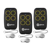 gloca 3x Telecomando Apricancello Easy Garage Auto-Apprendente 4 Canali Frequenza 433.92 Mhz NO ROLLING CODE (no codice variabile)
