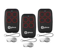 gloca 3x Telecomando Apricancello Easy Garage Auto-Apprendente 4 Canali Frequenza 433.92 Mhz NO ROLLING CODE (no codice variabile)