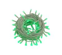 gloca Catena 100LED 10M Filo Bianco Varie Luci IP65 (Luce verde)