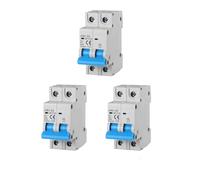 gloca Set 3 Interruttori Magnetotermici Automatici 2P 10A 220V 6KA 2 Moduli DIN C10