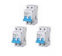gloca Set 3 Interruttori Magnetotermici Automatici 2P 32A 220V 6KA 2 Moduli DIN