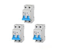 gloca Set 3 Interruttori Magnetotermici Automatici 2P 40A 220V 6KA 2 Moduli DIN C40
