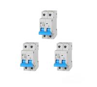gloca Set 3 Interruttori Magnetotermici Automatici 2P 6A 220V 6KA 2 Moduli DIN C