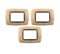 gloca Placche Bombate Plastica Compatibili Living (3 Pezzi Legno chiaro, 3 Posti)