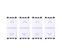 gloca Pulsante Doppio 1P+1P 16A Compatibile Arké (Bianco, 4 Pezzi)
