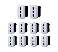 gloca Set 10 Prese Bipasso Bivalenti 2P+T 16A Compatibili Con Serie Matix