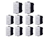 gloca Set 10 Pulsanti Doppi Saliscendi 1P+1P 10A 250V Compatibili Con Serie Matix