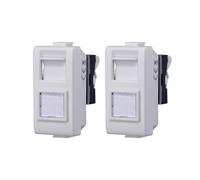 gloca Set 2 Connettori Rete Dati RJ45 CAT5 Compatibili Con Serie Matix