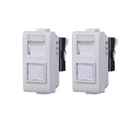 gloca Set 2 Connettori RJ45 CAT6 Compatibili Plana